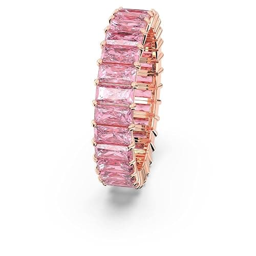Swarovski Matrix Ring, Baguette Cut Crystal, Multicolor Crystals, Rose Gold-Tone, Gold-Tone and Rhodium Finishes thumbnail 3