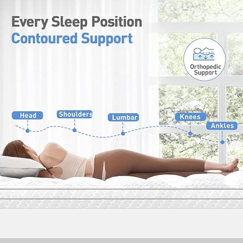 Dual Layer 3 Inch Memory Foam Mattress Topper California King Size, 2 Inch Cooling Gel Memory Foam Plus 1 Inch Pillow Top Mattress Pad Cover, with 8-21 Inch Deep Pocket thumbnail 3