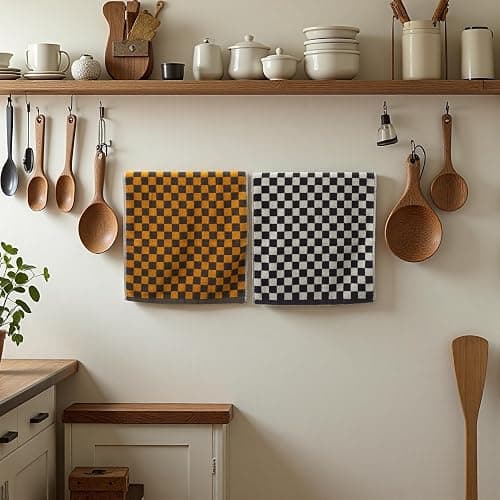 Madi-Cadi Hand Towels 5 Pack - Cotton Face Towels Soft, Absorbent, and Decorative Checkered Design for Bathroom, Kitchen, Gym, and Spa - 13 x 29 Inches for Any Occasion thumbnail 9