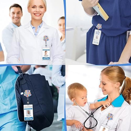 Plifal Badge Reel Holder Retractable with ID Clip for Nurse Nursing Name Tag Card Motivational Inspirational Be Kind Nursing Student Teacher Doctor RN LPN Medical Assistant Work Office Alligator Clip thumbnail 6