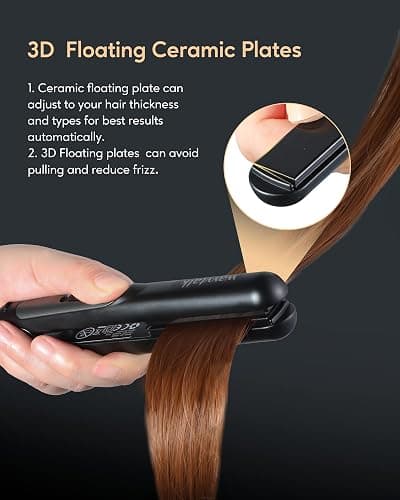 Wavytalk Mini Flat Iron 0.7 Inch Ceramic Mini Hair Straightener, Small Flat Irons for Short Hair, Curls Bangs, Dual Voltage for Travel thumbnail 5