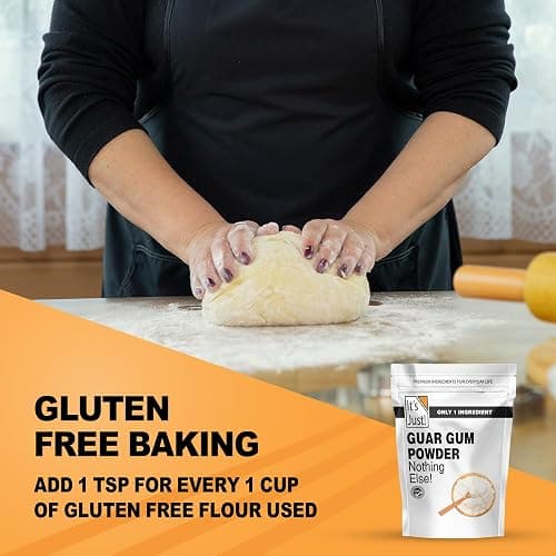It's Just - Guar Gum, Gluten-Free, Non-GMO, Plant-Based Thickener & Binder, Thickens Cold Items, Keto Baking, Substitute Xanthan Gum, 8oz thumbnail 3