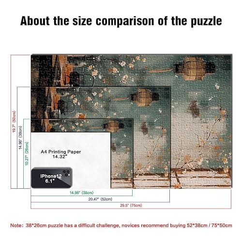 Puzzle da 1000 pezzi per adulti paesaggio di gatti vintage giocattoli educativi per l'apprendimento Lista dei desideri con Babbo Natale 52x38cm thumbnail 2
