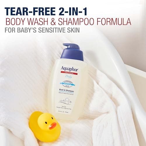 Aquaphor Baby Wash and Shampoo, Unscented Baby Shampoo and Wash, 25.4 Fl Oz Pump Bottle thumbnail 2
