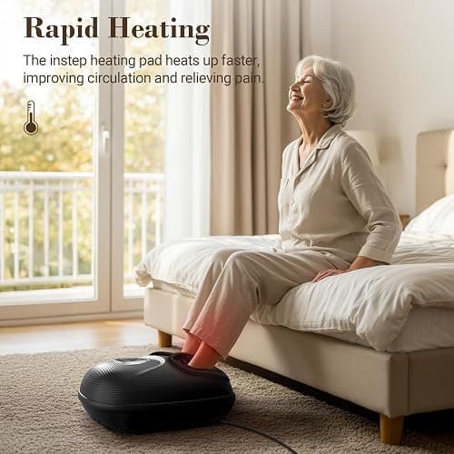 CuPiLo Foot Massager FSA Eligible HSA, Feet Massager with Heat for Plantar Fasciitis Relief, 5 Levels Compression & Vibration Massage for Neuropathy, Christmas Gifts for Women Men, Fits Up to 13" thumbnail 5