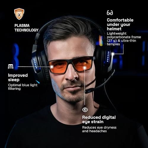 Horus X • Blue Light Glasses Men Women | Blue Light Blocking Glasses for Screen Anti-Fatigue & Eye Migraine | Gaming and Urban Glasses V3 thumbnail 4