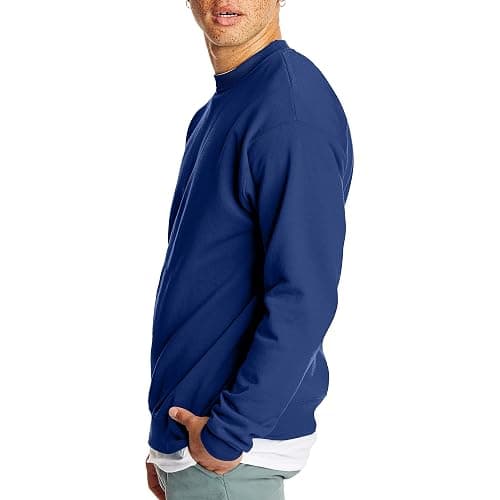 Hanes Men's Ecosmart Fleece Sweatshirt, Pullover Crewneck Sweatshirt, Big & Tall, 1 or 2 Pack thumbnail 4