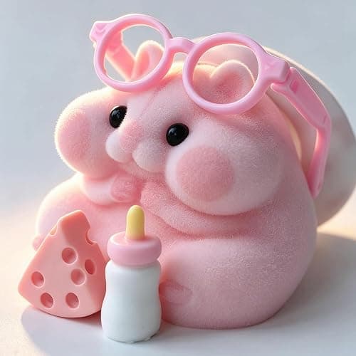 Handmade Taba Squishy Hamster Toy, Cute Squishy Hamster Fidget Toy, Realistic Hamster Toy, Soft Silicone Mochi Furry Toy, Stress Relief Gift for Adults & Kids, Sensory Anxiety Plushie (Pink) thumbnail 4