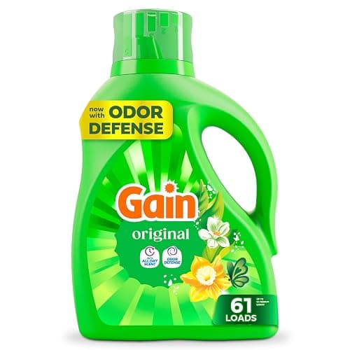 Gain Liquid Laundry Detergent with Odor Defense, Original Scent, Laundry Soap For HE Washing Machines, 81 fl oz, 61 Loads (Packaging May Vary) - Image 1