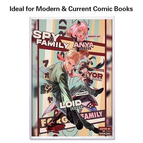 10ct Current Comic Book Toploaders - Modern Comic Book Top loaders, Crystal Clear Regular Comic Book Topload, Premium PVC Comic Book Holder, Crystal Clear Protection for Display, Storage, Collection thumbnail 5
