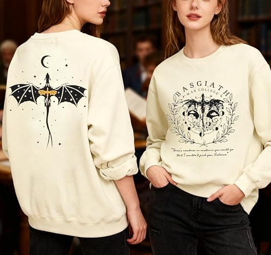 BEBNKGK Book Sweatshirt for Women Reading Book Lovers Sweatshirts | Book Sweatshirt Womens Funny Bookish Shirts Casual 2 Sided Graphic Pullover Tops thumbnail 2