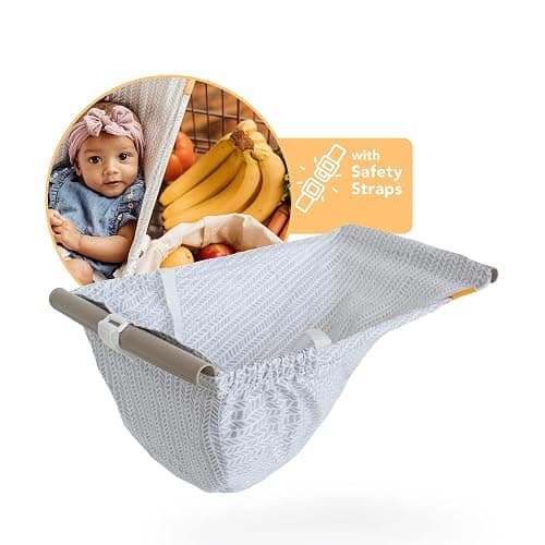 Binxy Baby Shopping Cart Hammock – Infant Seat for Grocery Carts – Holds Car Seats Securely – Compatible with Select 4-Seater Wagons (20–24” Wide) – Supports Up to 50 lbs – Little Arrow thumbnail 9