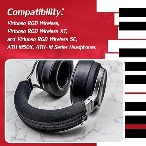 DIMOST Protective Headband Cover for ATH M Series - Compatible with Virtuoso XT, SE, Wireless, M50X, M50XBT, M50, M40X & More thumbnail 7