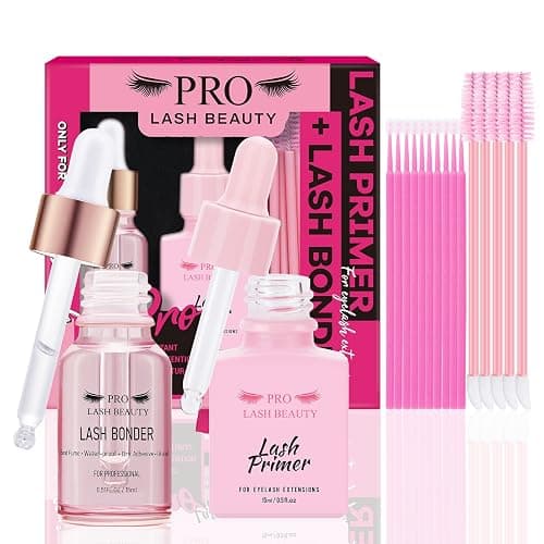 Lash Bonder Lash Primer for Eyelash Extensions Kit Longer Retention Glue Accelerator Lash Sealant Eyelash Bonder Primer 2 IN 1 Pre-Treatment for Professional Lash Extension (15ml+15ml) - Image 1