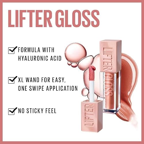 Maybelline Lifter Gloss, Hydrating Lip Gloss with Hyaluronic Acid, High Shine for Plumper Looking Lips, Rust, Warm Neutral, 0.18 Ounce thumbnail 3