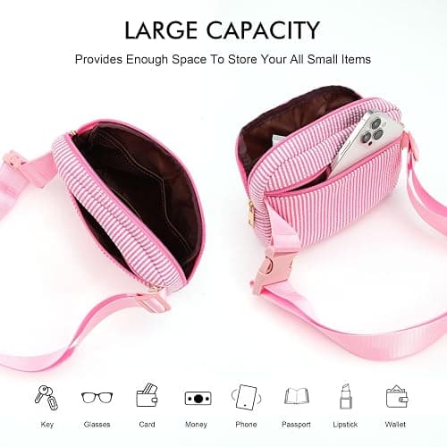 YOOLIFE Birthday Gifts for 4 5 6 7 8 9 10 11 12 13 Year Old Girls - Personalized Gifts for Teens Kids Daughter Sister Her | Birthday Gifts for Kids | Initial Crossbody Bag Belt Bag | Purple M thumbnail 7