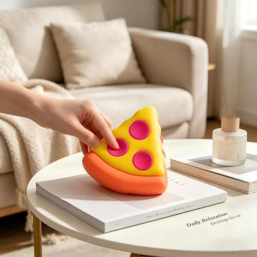 Squishy Ice Cream Squeeze Toys, Cute Pizza Fidget Toys, Cute Food Shaped Fidget Sensory Toys, Soft Anxiety Relief Hand Toys for Adults & Teens, Party Favors, Desk Decor & Relaxation Gifts thumbnail 2