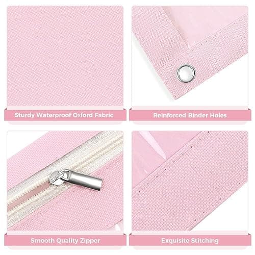 SKYDUE Pencil Pouch for 3 Ring Binder, Zipper Pencil Pouches for Girls Boys, Clear Window Pencil Bag, 3 Ring Pencil Pouch Case for Binder, Durable Organizer for School Supplies thumbnail 3