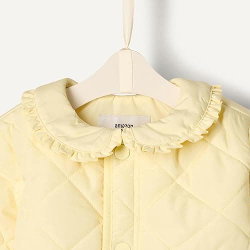 Amazon Essentials x Sofia Grainge Toddler and Baby Girls' Midweight Quilted Field Jacket with Ruffle thumbnail 4