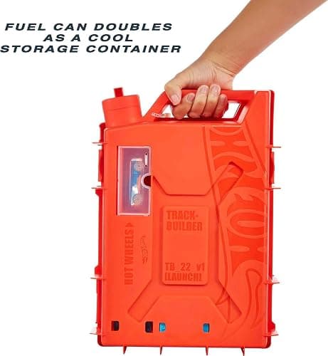Hot Wheels Toy Car Set, Track Builder Unlimited Playset Fuel Can Stunt Box, 14 Component Parts & 1:64 Scale Vehicle thumbnail 6