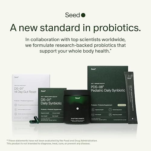 Seed DS-01 Daily Synbiotic - Prebiotic and Probiotic for Women & Men - Digestive Health, Gut Health, Immune Support, Bloating & Constipation Relief - Vegan & Shelf-Stable - 60 Capsules (30-Day Supply) thumbnail 8