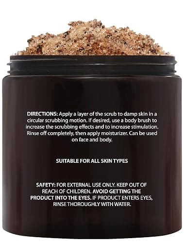 Brooklyn Botany Arabica Coffee Body Scrub - Moisturizing and Exfoliating for Body, Face, Hand, Foot - Fights Stretch Marks, Fine Lines, Wrinkles - Great Gifts for Women & Men - 10 oz thumbnail 2