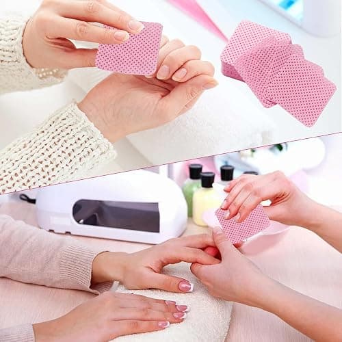 1600 Stück Zelettenrolle für Nägel, Zelletten für Gelnägel, 5×5 CM, Zellulose Pads, Geeignet Zum Entfernen Von Nagellack, Zur Nagelreinigung und Zur Reinigung Von Gelnägeln (Rosa) thumbnail 6