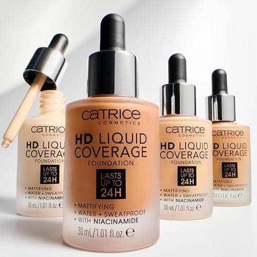 Catrice | HD Liquid Coverage Foundation | 24H Wear, Matte Finish, High Coverage, Waterproof Formula with Niacinamide | Vegan & Cruelty Free (048 | Desert Beige) thumbnail 9