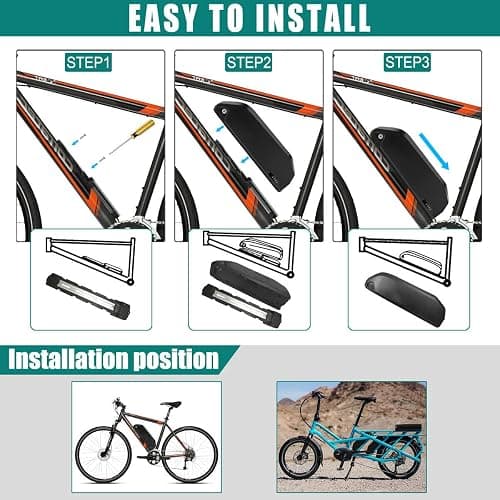 POLLY Model Ebike Battery 48v 13AH with Charger, USB Port, Lithium Electric Bike Battery for 1000W 750W 500W 250W Motor (Bafang, AW, most ebike conversion kit) thumbnail 7