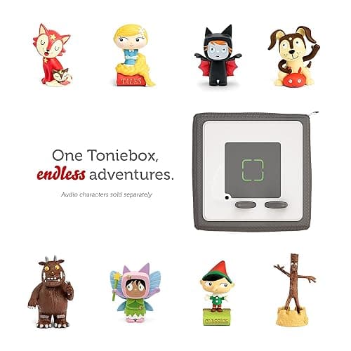 Toniebox Audio Player Starter Set with Playtime Puppy - Listen, Learn, and Play with One Huggable Little Box - Gray - Gray thumbnail 7