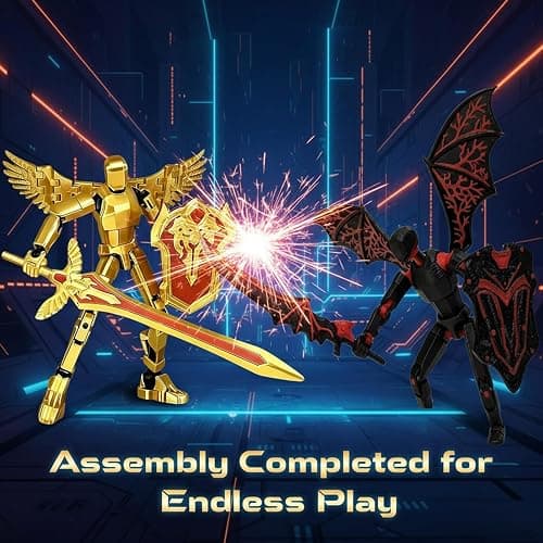 Pthjswj T13 Action Figure Set - (Assembled) 3D Printed Action Figure, Titan 13 Action Figure, Multi-Jointed Movable Dummy 13, Robot Action Figure, Birthday Gifts for Boys, Girls Desktop Decorations thumbnail 4