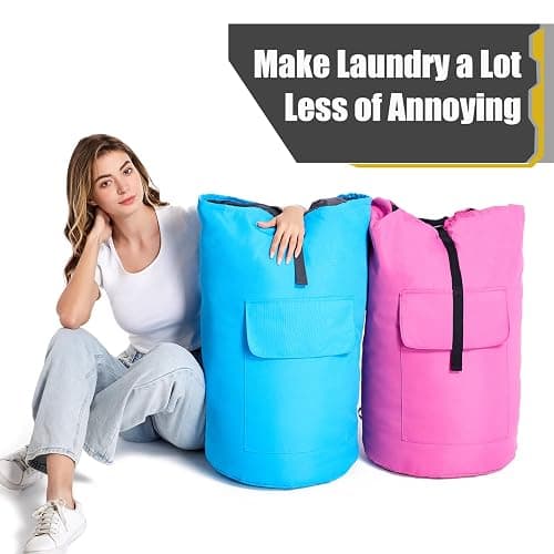 Laundry Bag 115L, College Dorm Room Essentials, Extra Large Laundry Bag with Straps, Heavy Duty Laundromat Bag, Large Laundry Backpack, Laundry Hamper Backpack for College, Dirty Clothes Bag for Dorm thumbnail 5