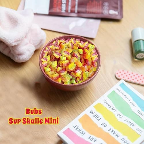 Bubs Swedish Candy Mix Mini – 1 lb Vegan & Gelatin Free Sweet & Sour Gummies | Assorted Skulls & Ovals | Banana/Toffee, Raspberry/Blueberry, Strawberry/Vanilla | Fresh Foam Candy From Sweden thumbnail 9
