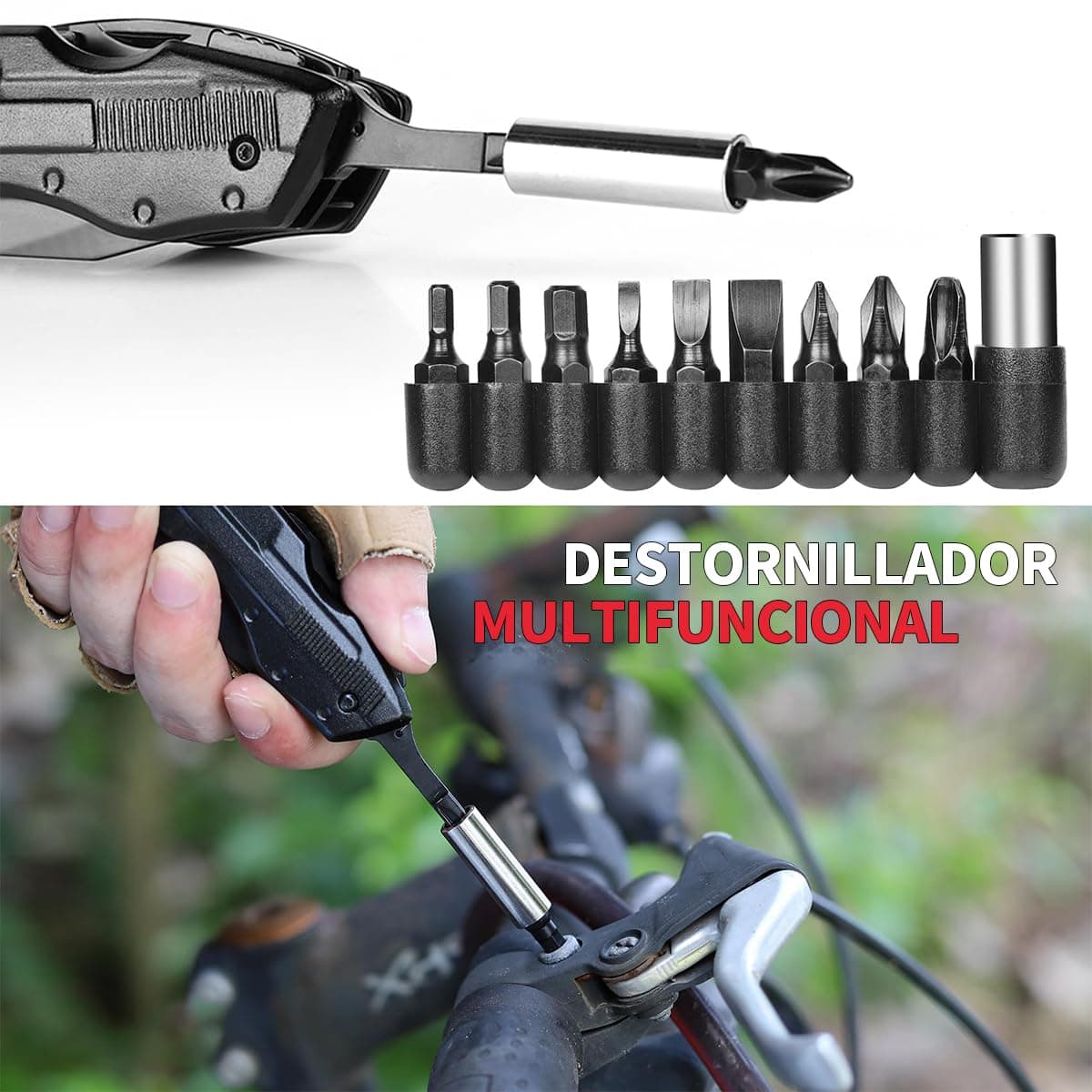 Navaja Multiherramienta Alicates Multiusos, Herramienta Multiusos 15 en 1 Multifuncional plegables alicates acero inoxidable Navaja Suiza Alicate Destornillador Herramienta Multifuncional thumbnail 5