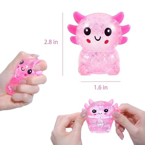 5 Pack Squishy Fidget Squeeze Toys Squishies Axolotl Squishys Box (Animal) thumbnail 3