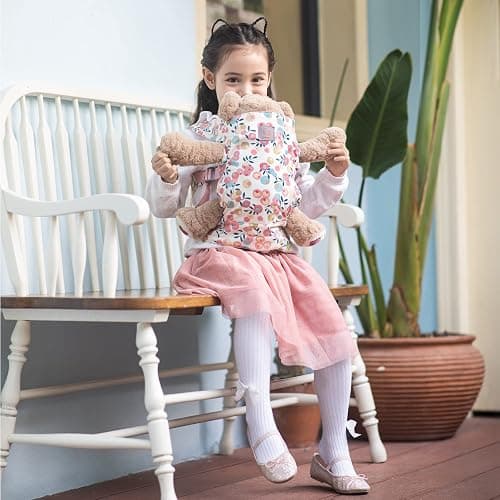GAGAKU Baby Doll Carrier Stuffed Animal Carrier for Girls Doll Accessory Adjustable Straps for Reborn Baby Dolls - Pink Plum thumbnail 6
