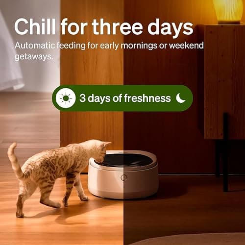 PETLIBRO Automatic Cat Feeder Wet Food with Stainless Steel Bowl, Refrigerated Auto Cat Feeder with Semiconductor Cooling, 3 Fresh Meals for 3 Days, App-Controlled Pet Food Dispenser, Easy to Clean thumbnail 2