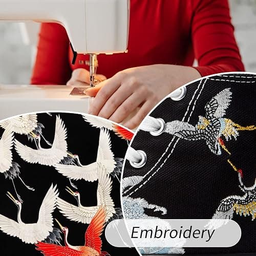 hash bubbie High Top Sneakers for Women Classic High Tops Canvas Shoes Lace up Women's Fashion Sneaker thumbnail 5