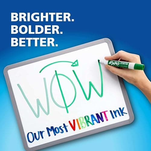 EXPO Dry Erase Markers, Low Odor Ink, Assorted Colors, Chisel Tip, 12 Count thumbnail 3