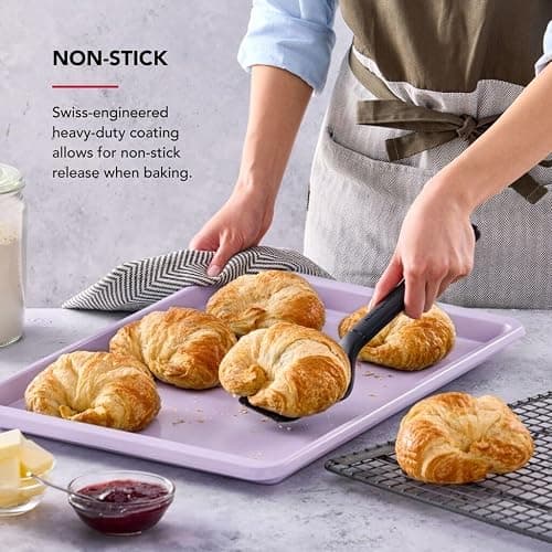 KitchenAid 13 x 18-In Nonstick Aluminized Steel Baking Sheet, Dishwasher Safe, Wildflower thumbnail 5