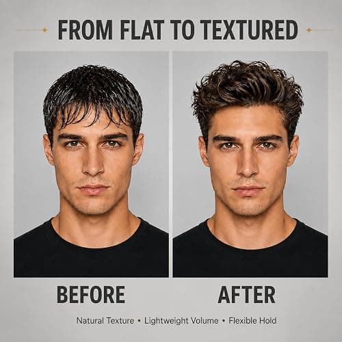 Texture Comb for Men & Women, Root-Lifting Hair Shaping Tool with Wide Spacing Teeth, Lightweight ABS Grip for Fringe Control and Natural Layer Definition (Gray) thumbnail 2