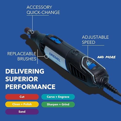 Dremel 4000-2/32 Variable Speed Rotary Tool Kit-Engraver, Polisher, and Sander- Perfect for Cutting, Detail Sanding, Engraving, Wood Carving, and Polising- 2 Attachments & 32 Accessories thumbnail 3