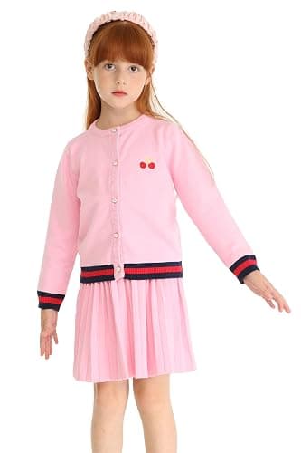 Mud Kingdom Cute Little Girls Ribbed Knit Cardigan Skirt Set School Style thumbnail 2