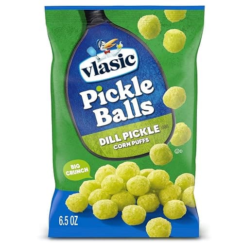 Vlasic Pickle Balls, Dill Pickle Flavored Corn Puffs, Pickleball Gift, 6.5 oz. - Image 1