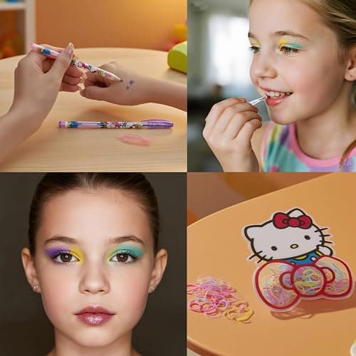 Hello Kitty Cosmetic Set for Girls Kids Includes Nail Lip Eye Cheek Makeup, Safe Non-Toxic Beauty Playset by Townley Girl thumbnail 6