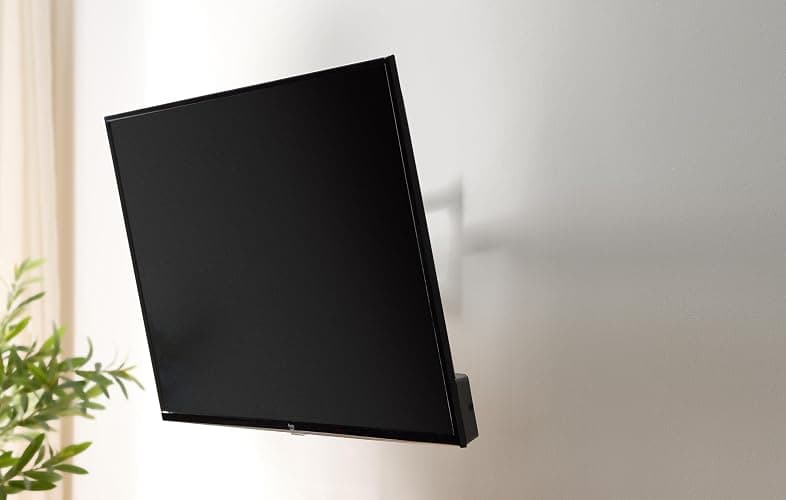 Amazon Basics Full Motion Articulating TV Wall Mount, with Swivel and Tilt, for 26" to 55" TVs and Flat Panels up to 80 Lbs, VESA Compatible, Single Stud, Black thumbnail 7