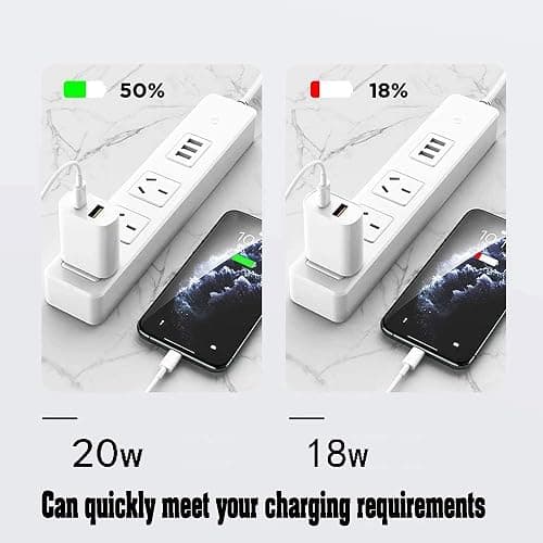 2 Pack USB C Charger Block, Dual Port Type C Wall Charger Fast Charging 20W Power Adapter Cube for iPhone 14/14 Pro/14 Pro Max/14 Plus/13/12/11, XS/XR/X, iPad, Samsung, More thumbnail 4