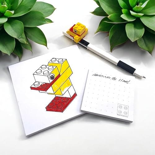 Lego Stationery Creativity Set with Duck Building Toy (53466) Includes 2 Sticky Note Pads, 1 Gel Pen, 3 Markers & a 10 Piece Duck Building Toy, Gift for Fans of Drawing and Stationery thumbnail 5