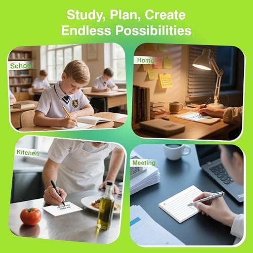 250 Count White Index Cards with Ring 3 x 5 Inch Heavyweight Ruled Index Cards, Flash Cards for School & Office Supplies and Home Organization, Durable Study To Do List Note Cards with Ruled Lines thumbnail 7