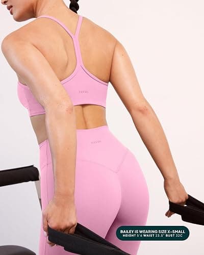 PAVOI ACTIVE Yoga Racerback Bras for Women - Buttery Soft Low Support Scoop Neck Y-Back Thin Strap Sports Bra - FlexFlow thumbnail 6
